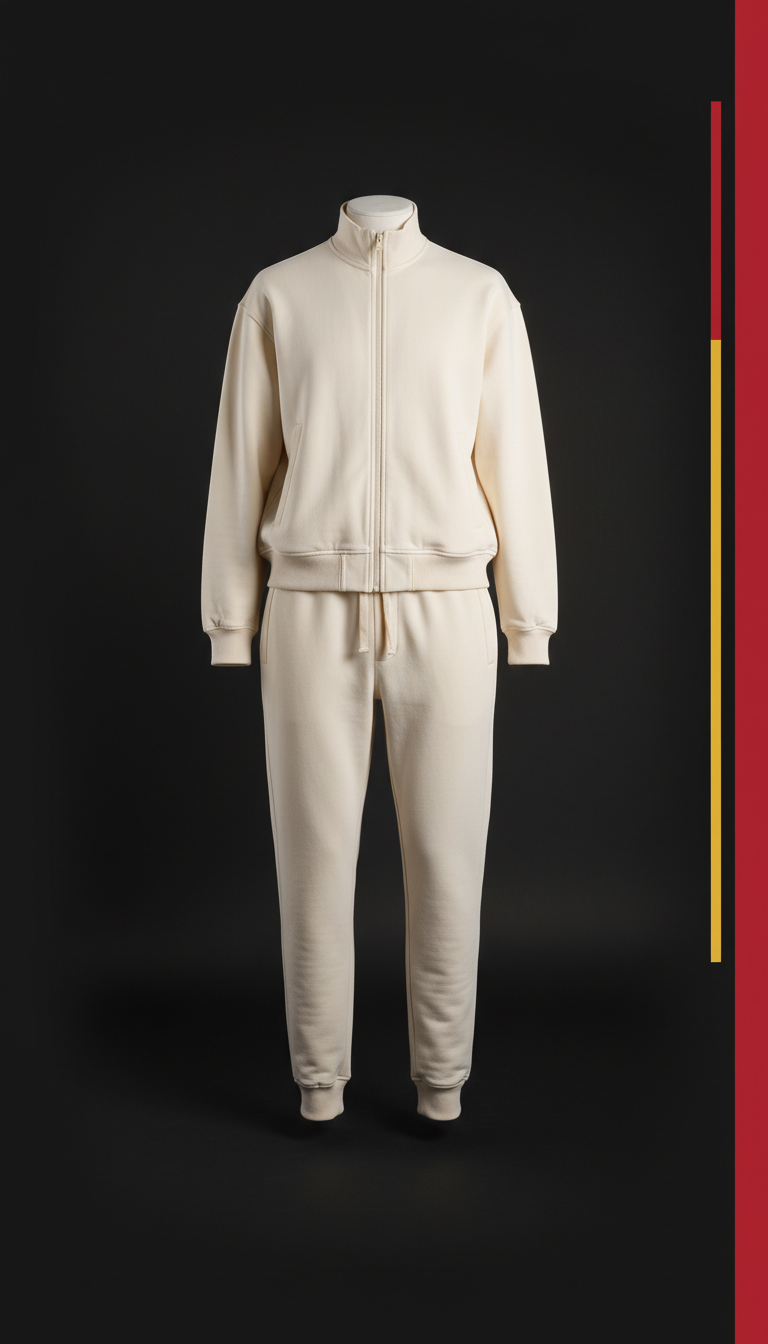 Cream Luxe Tailored Tracksuit