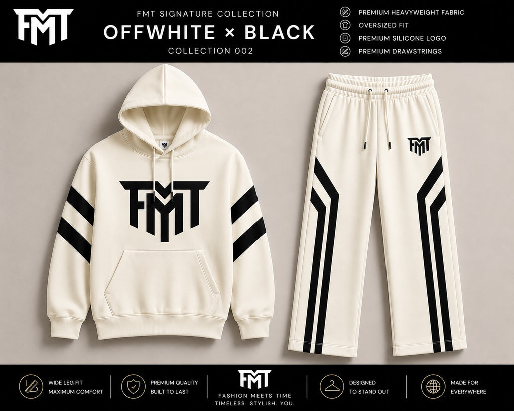 FMT Signature Off-White × Black Tracksuit – Collection 002