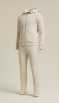 Cream Tailored Tracksuit Set